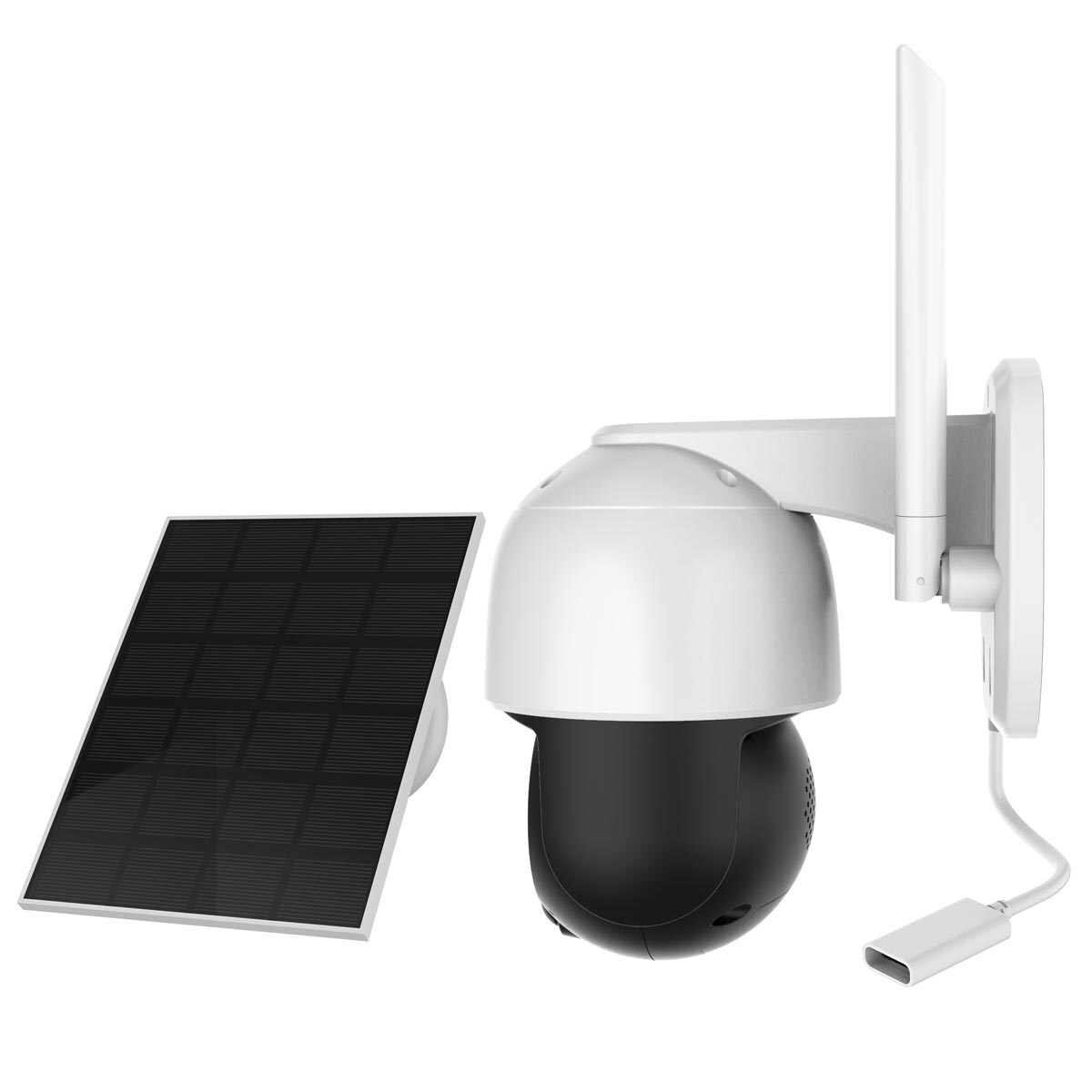 Foscam B4 batteriebetriebene 2K 4 MP WLAN-Überwachungskamera mit Schwenk- und Neigefunktion, inkl. Solarpanel