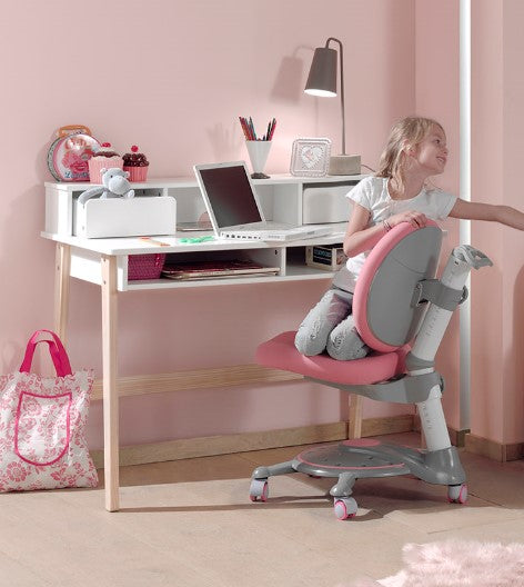 LUCEVI - Kiddy Bureau Met Opzet - Hout - Wit - 120x55x90cm