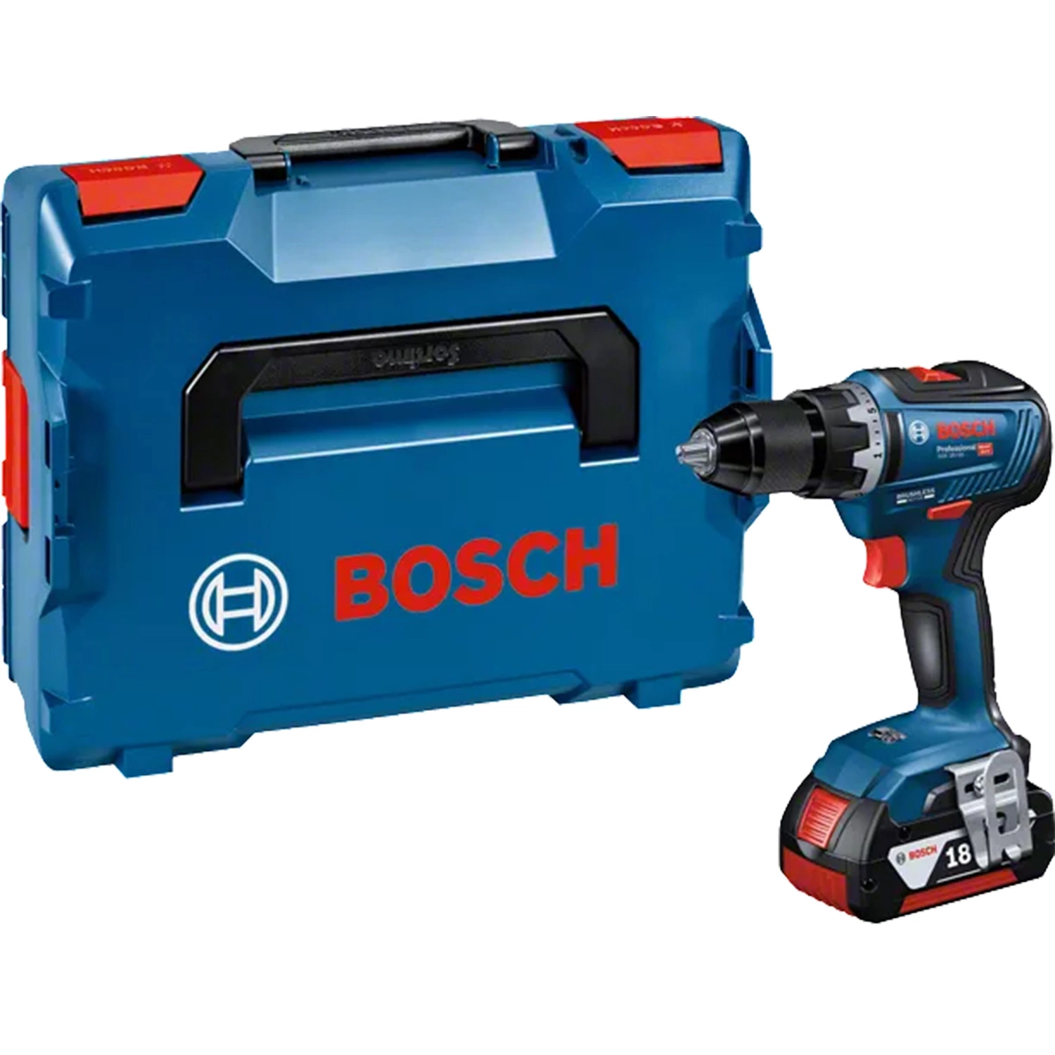 Bosch GSR 18V-55 18V Li-Ion accu schroefboormachine body  met GRATIS L-Case - 55Nm - koolborstelloos