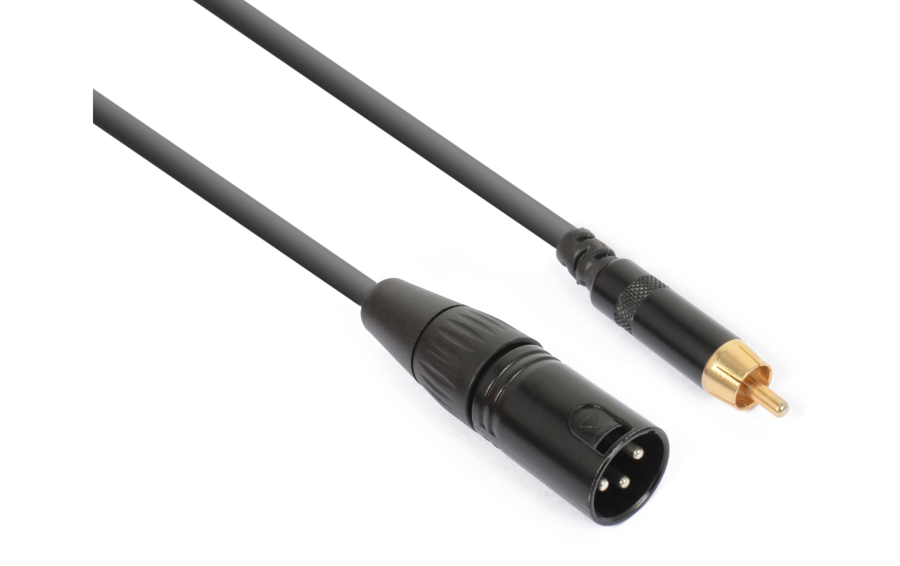 CX132 XLR 3 Pole, male - Cinch 0.15 mAdapterkabel XLRm – Cinchstecker