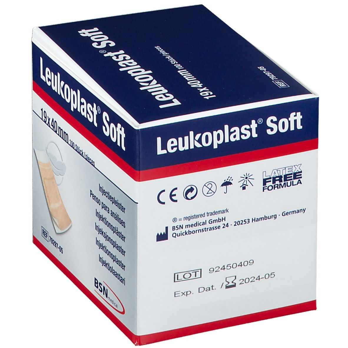 Leukoplast® Soft Injektionspflaster 0,04 m x 1,90 cm