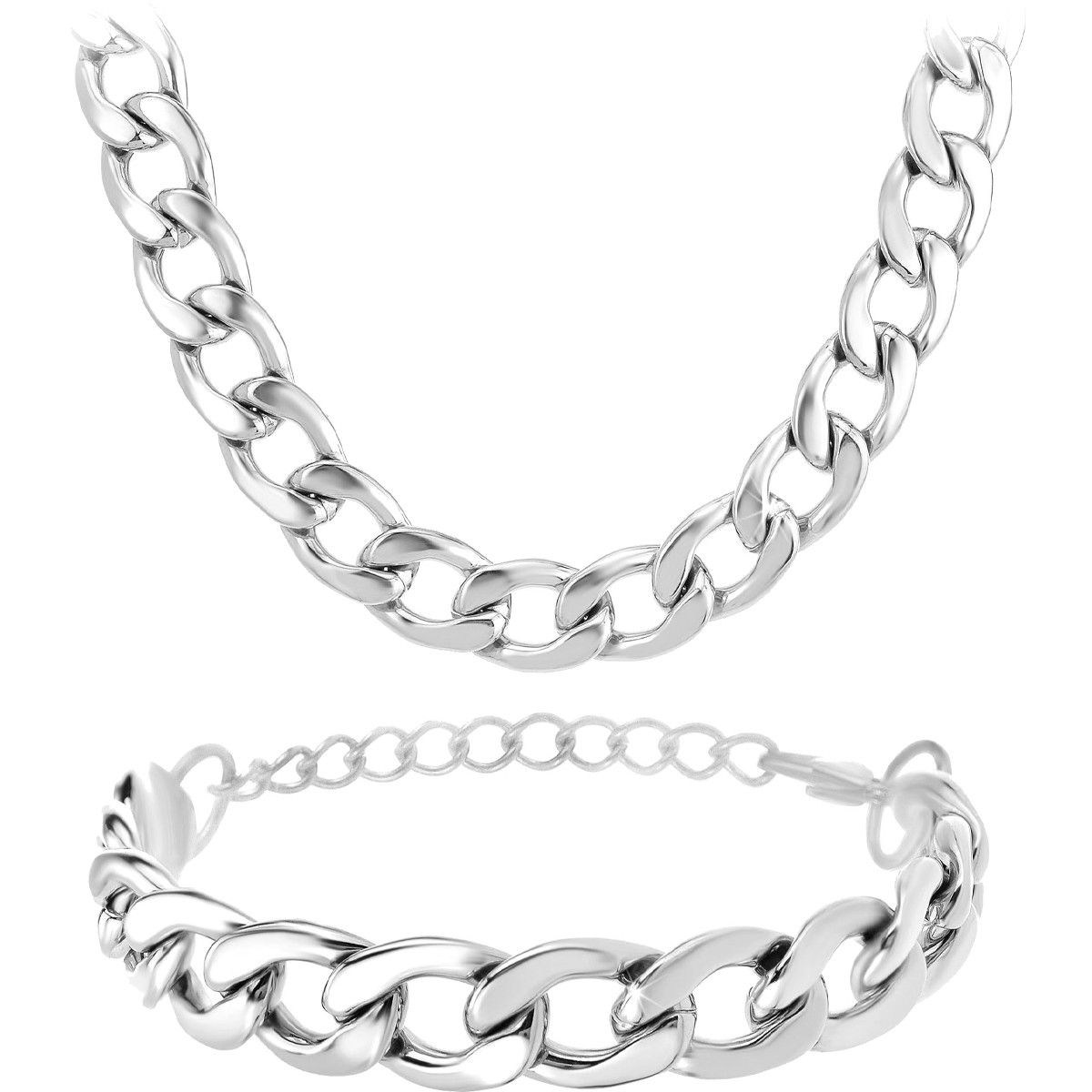 Parure - Collier & bracelet - Acier inoxydable