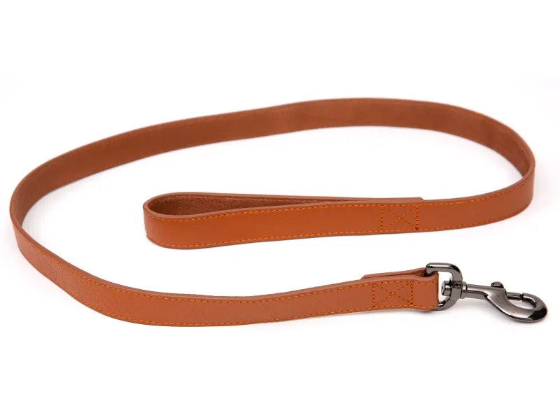 Paw Love Line læder hund 120x2,5cm Cognac