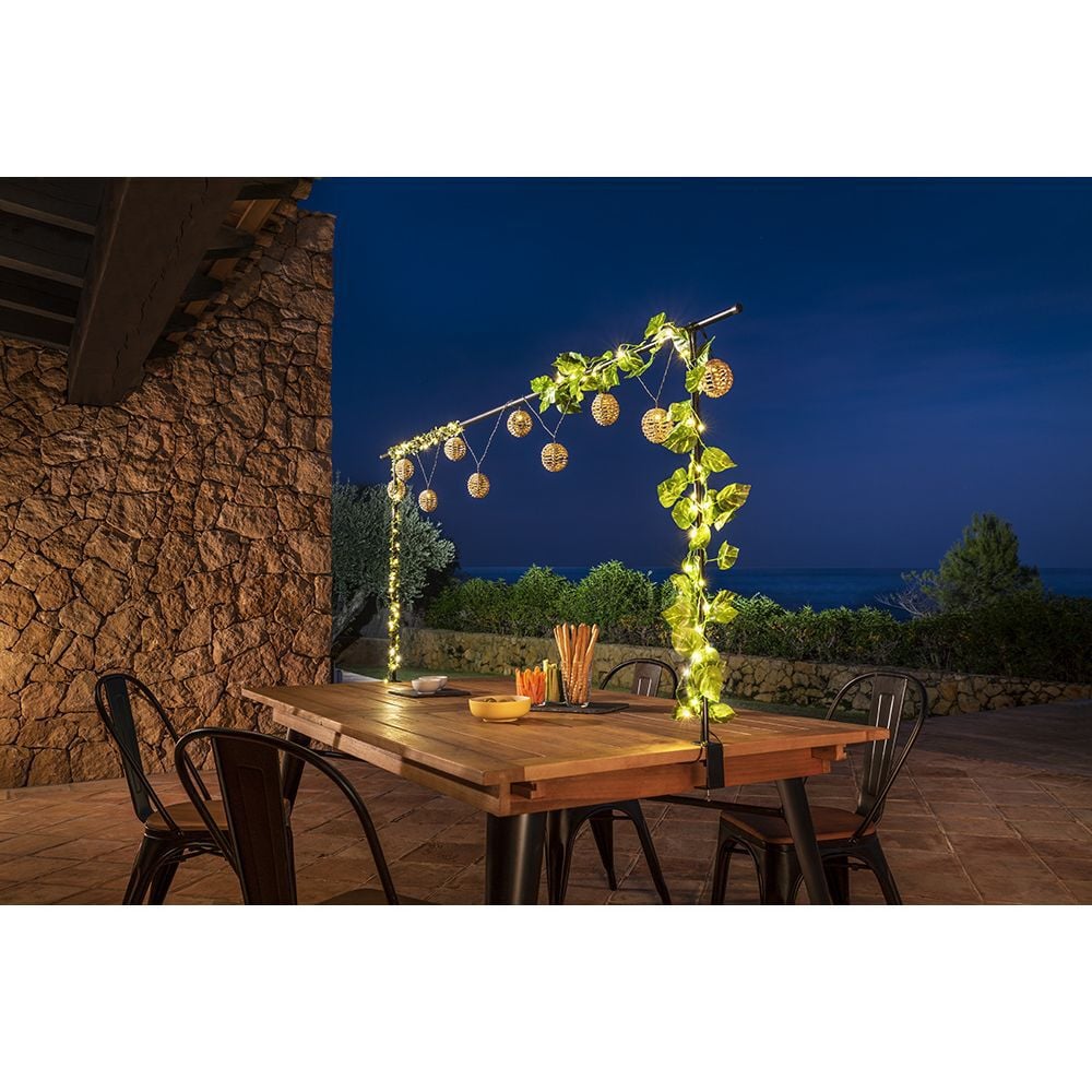 Guirlande lumineuse feuille artificielle 50 microLED L7M