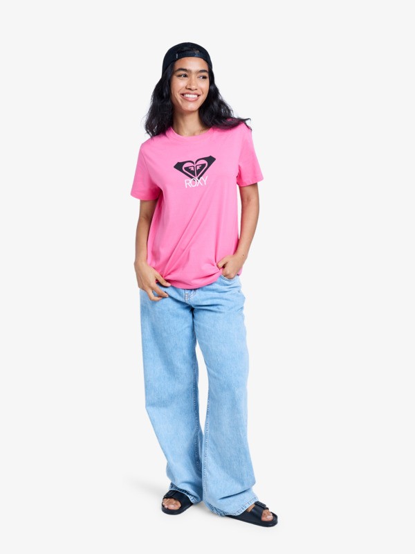 Ocean Road Art T-shirt à manches courtes Rose Femme