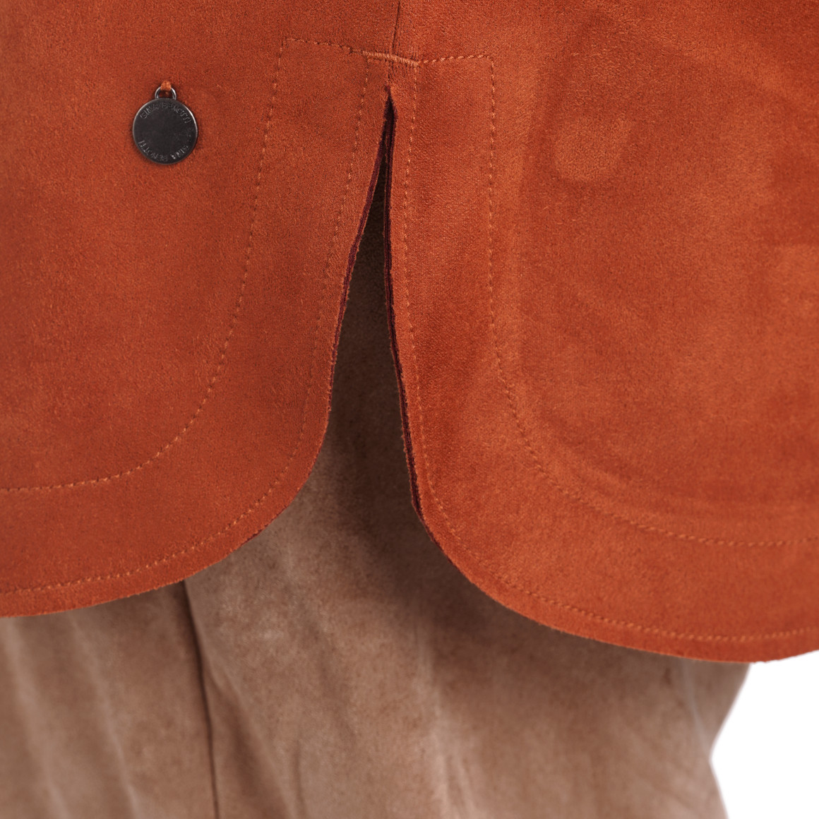 Gina Benotti Damen Velours-Overshirt mit zwei Taschen hellbraun
