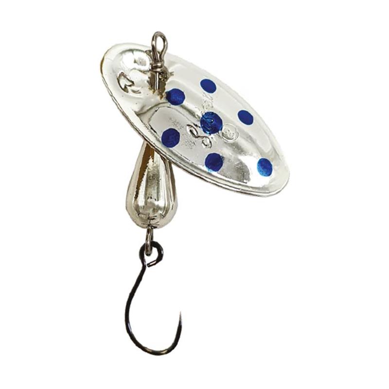 Cuiller Tournante Suissex Cicada Nk Argent Points Bleus