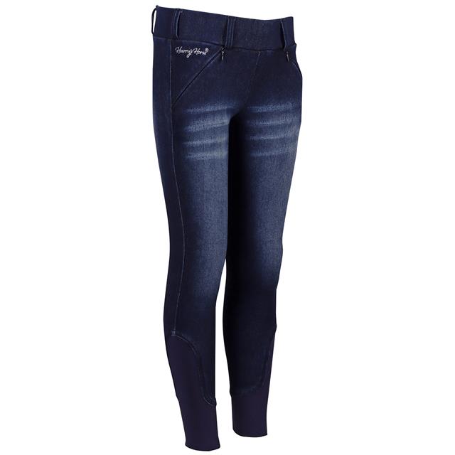 Paardrijlegging Harry's Horse Diva Violet Denim Full Grip Kids Denim