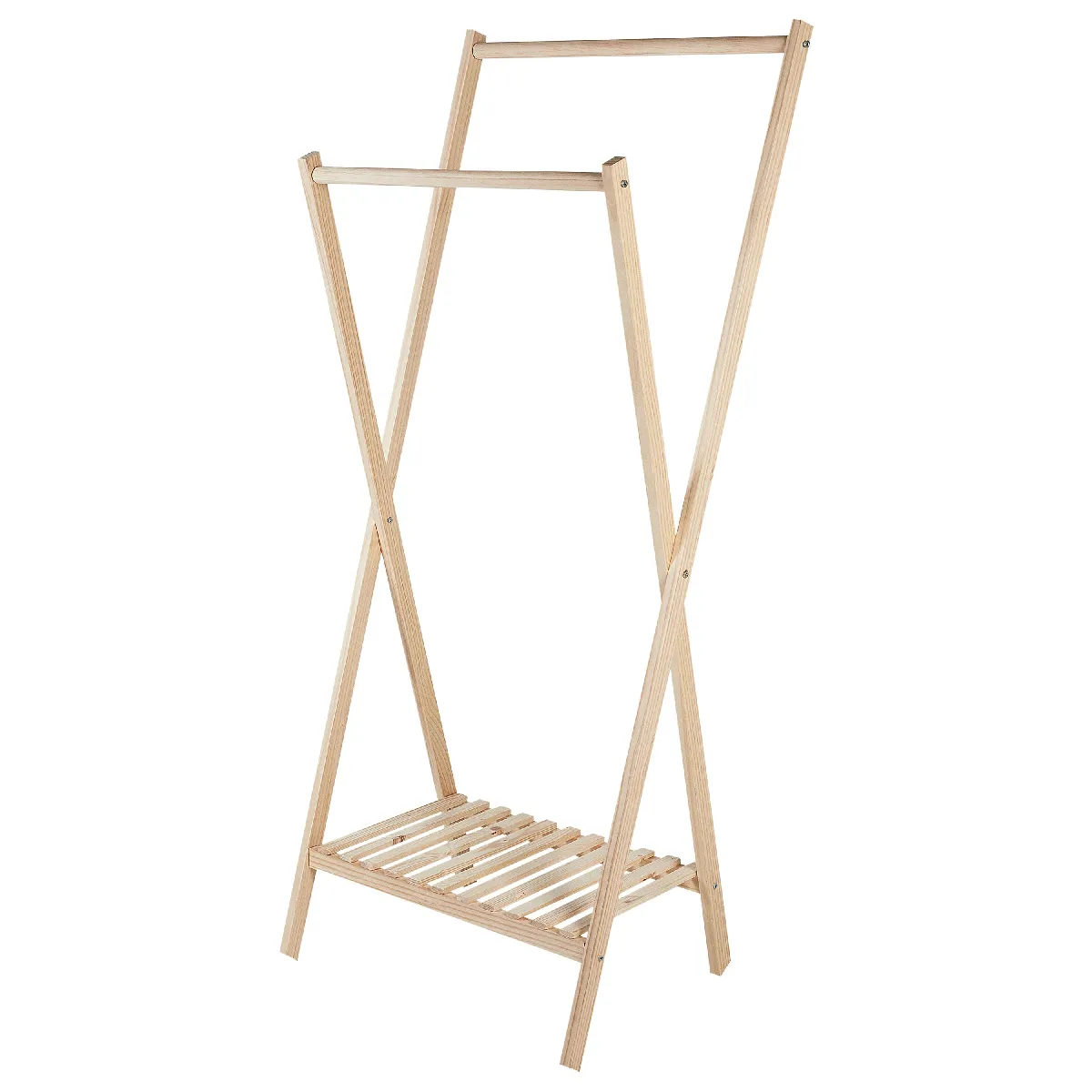 Beliani Porte-manteau Denver Bois clair