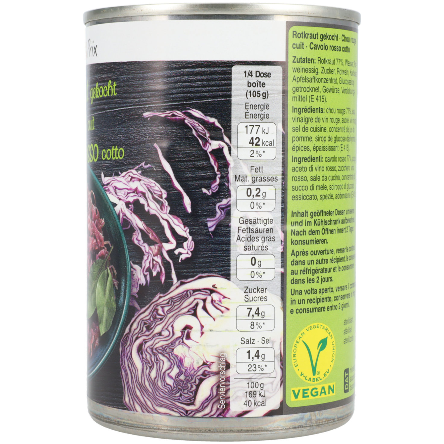 Rotkraut gekocht