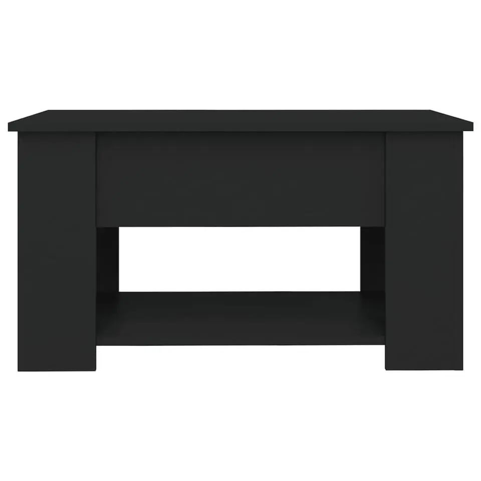 vidaXL - Salontafel - Zwart - Bewerkt hout - 79 x 49 x 41 cm