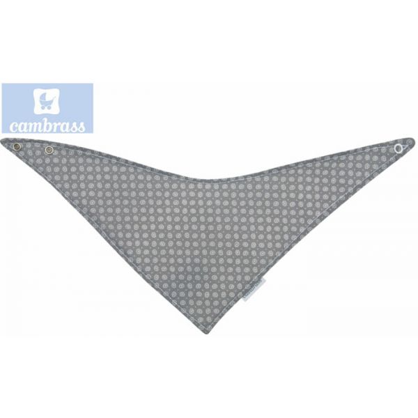 Cambrass Bandana Babete Astra Cinza / Flores 38x18 cm