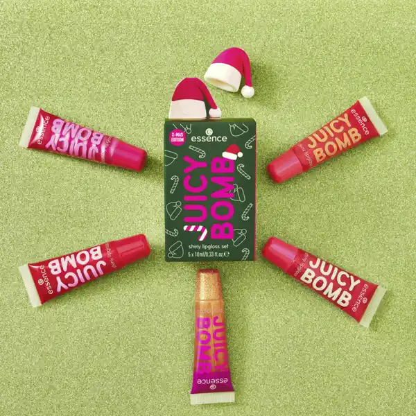 JUICY BOMB X-mas edition shiny lipgloss set 01 Holly Jolly Juicy!