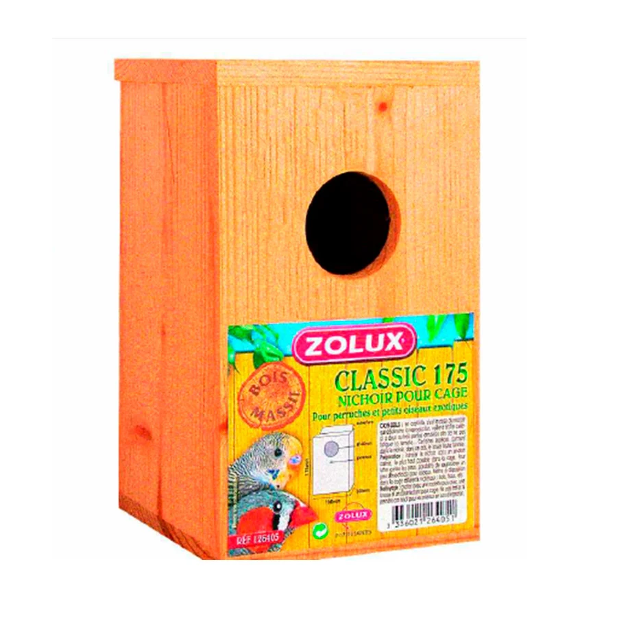 Ninho de madeira Zolux Classic 175 para periquitos