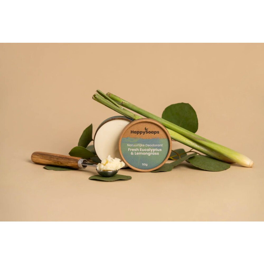HappySoaps Natuurlijke Deodorant Eucalyptus en Citroengras50 gr