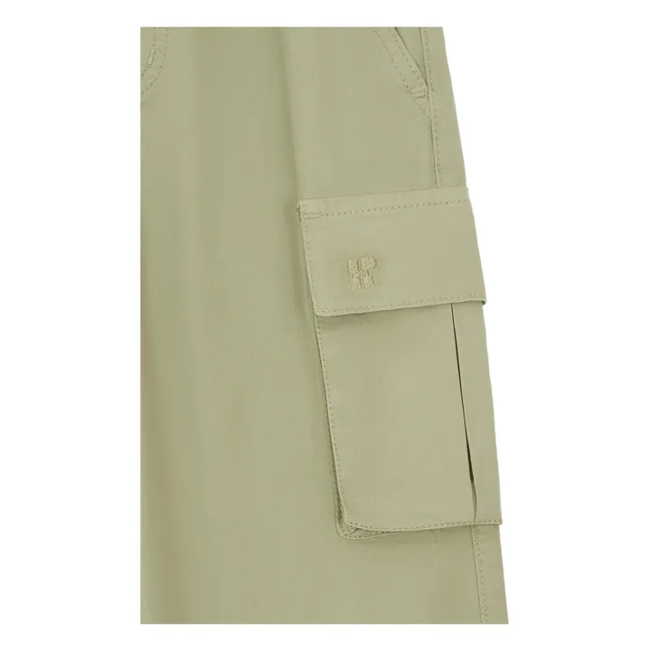 Hundred Pieces Pantalon Cargo Taille Élastiquée | Vert kaki clair