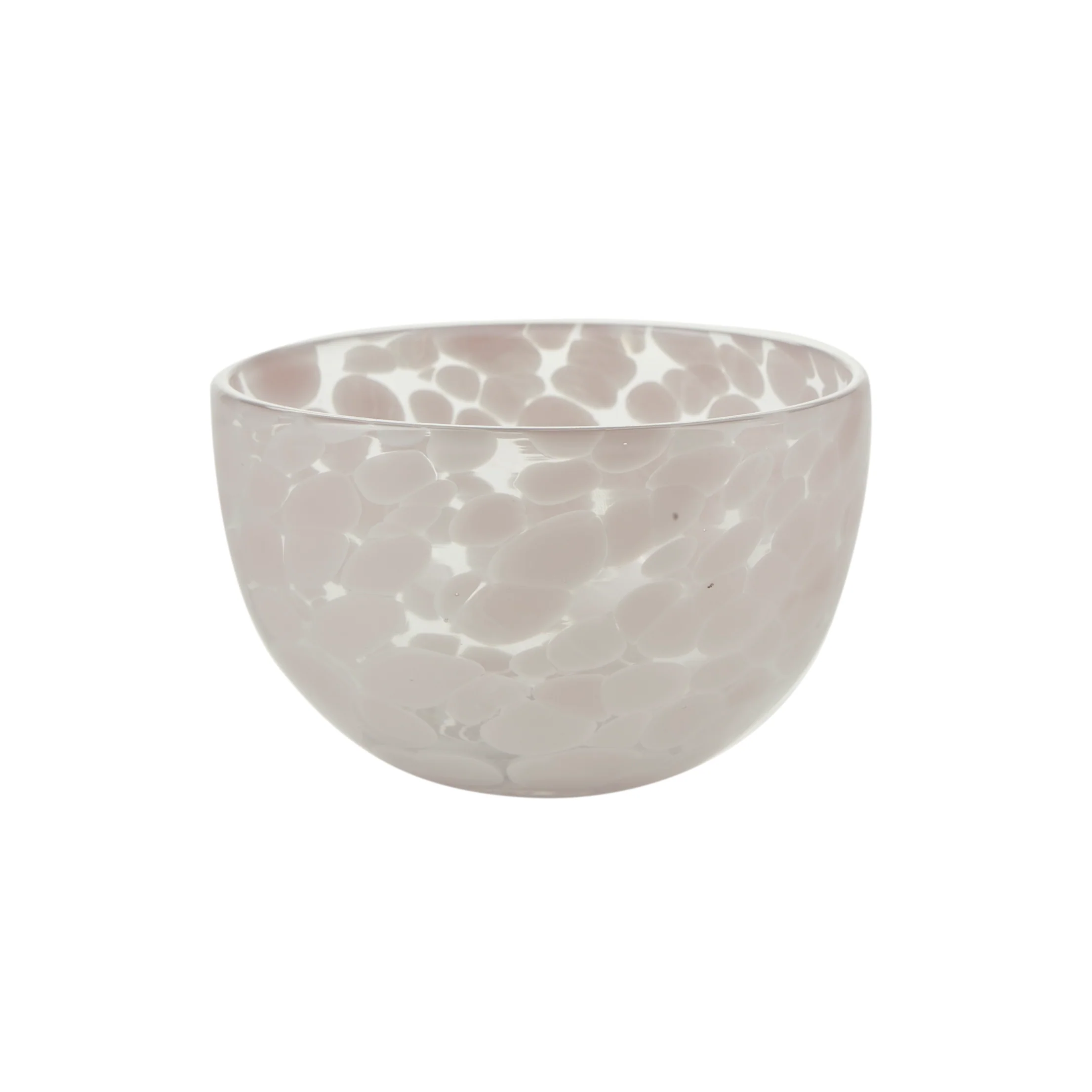Bahne Interior  Dots skål, Clear/Soft Rose - Ø11,5 cm.