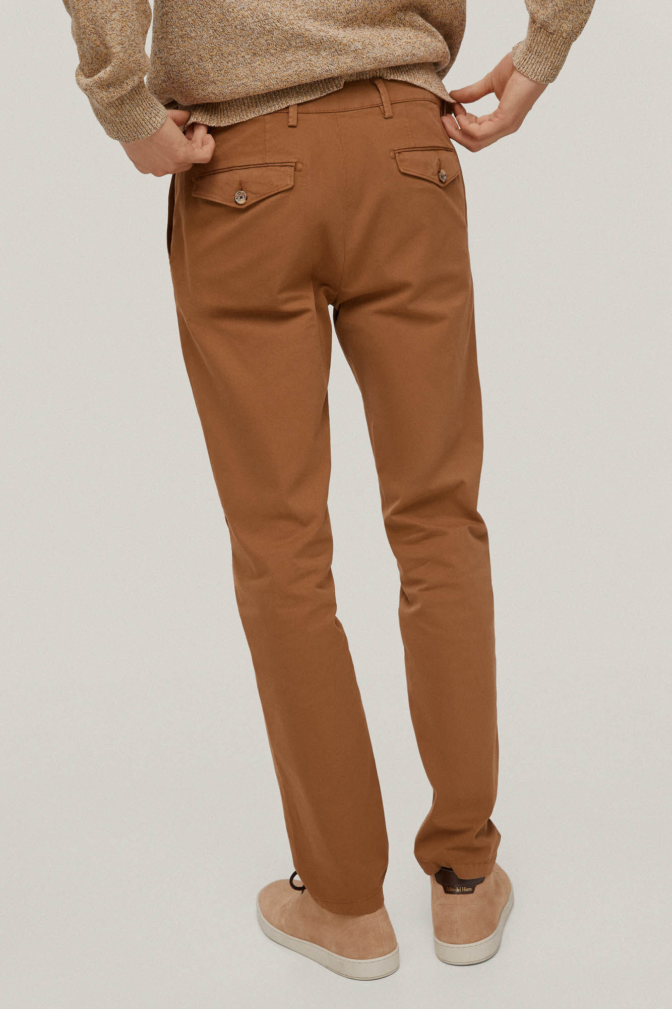 Calça chino premium slim fit flexível - Marrom