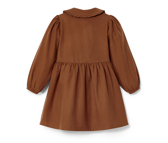 Kleinkind Webkleid, cognac
