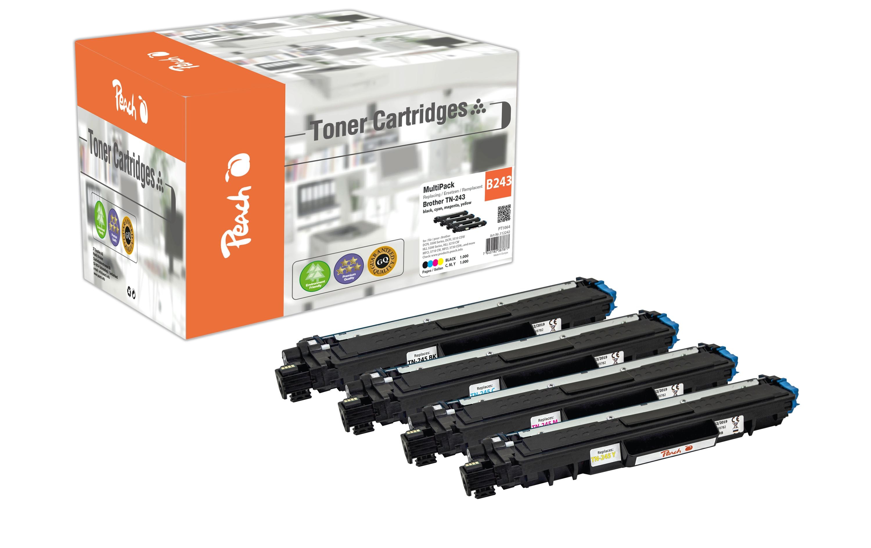 Toner Brother TN-243 BK, C, M, Y<br>Druckerpatrone: Schwarz, Cyan, Magenta, Gelb