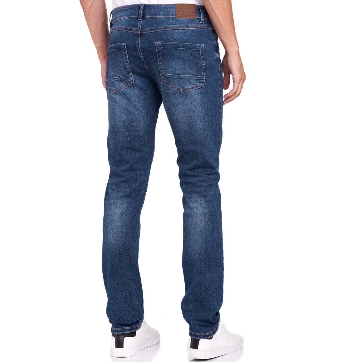 VanVaan Herren Slim-Jeans im Five-Pocket-Style dunkelblau