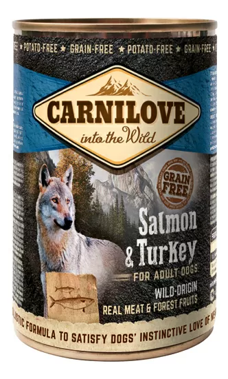 Carnilove vådfoder m. laks og kalkun - 400g.