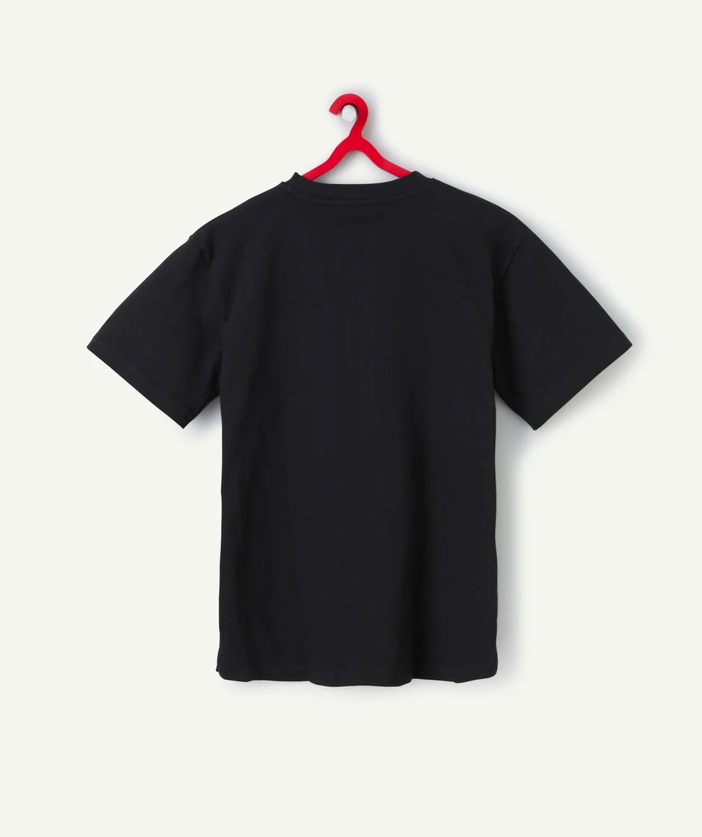 t-shirt manches courtes garçon en coton bio noir