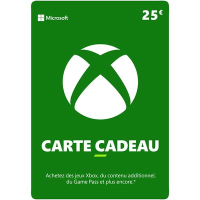 Carte dématérialisée Microsoft XBox 25€