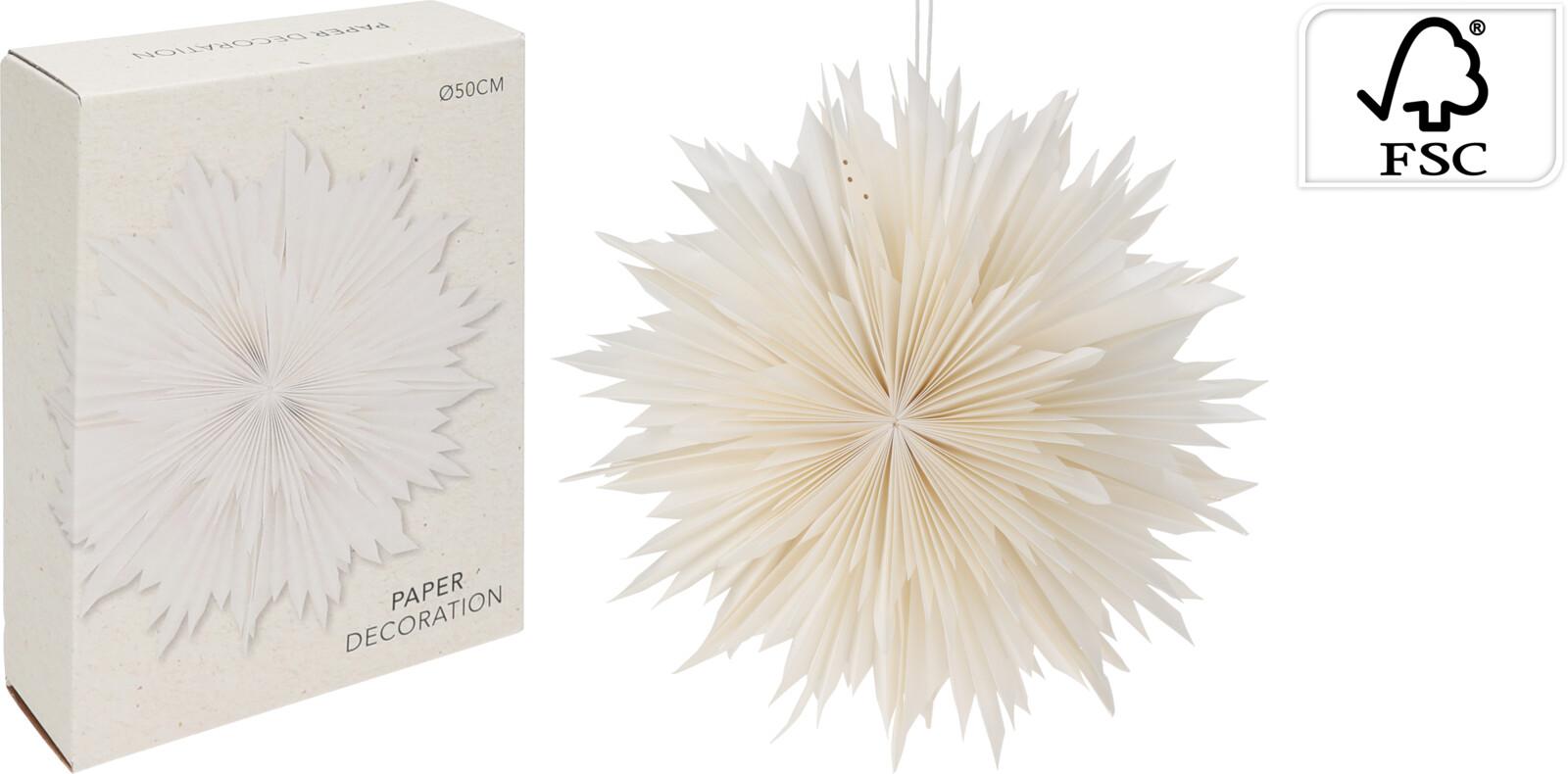 FLEUR ORIGAMI A SUSPENDRE BLANC
