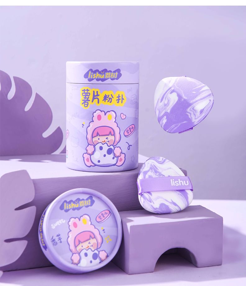lishu - Paarse aardappelchips luchtkussen poederdonsset
