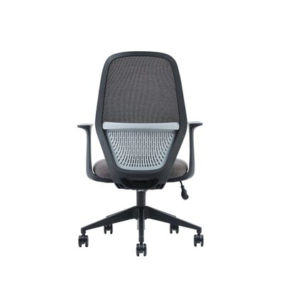 Fauteuil de bureau TIME - accoudoirs fixes noir - gris foncé