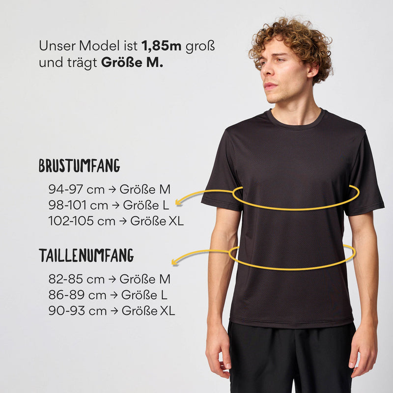 Trainingsshirt Herren aus recyceltem Polyester Blau