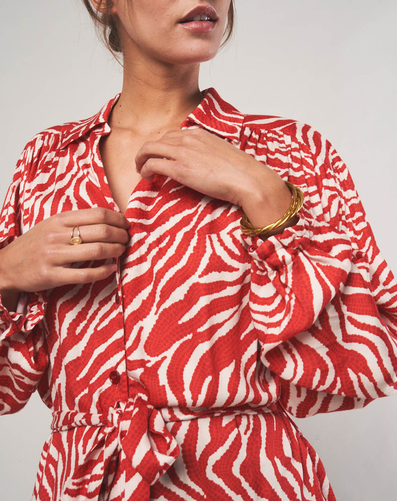 Stella Forest Robe courte Lena à motifs rouge