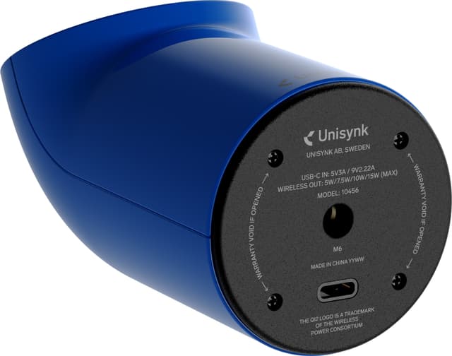 Unisynk Stand2 Qi2 wireless desk charger (blue)