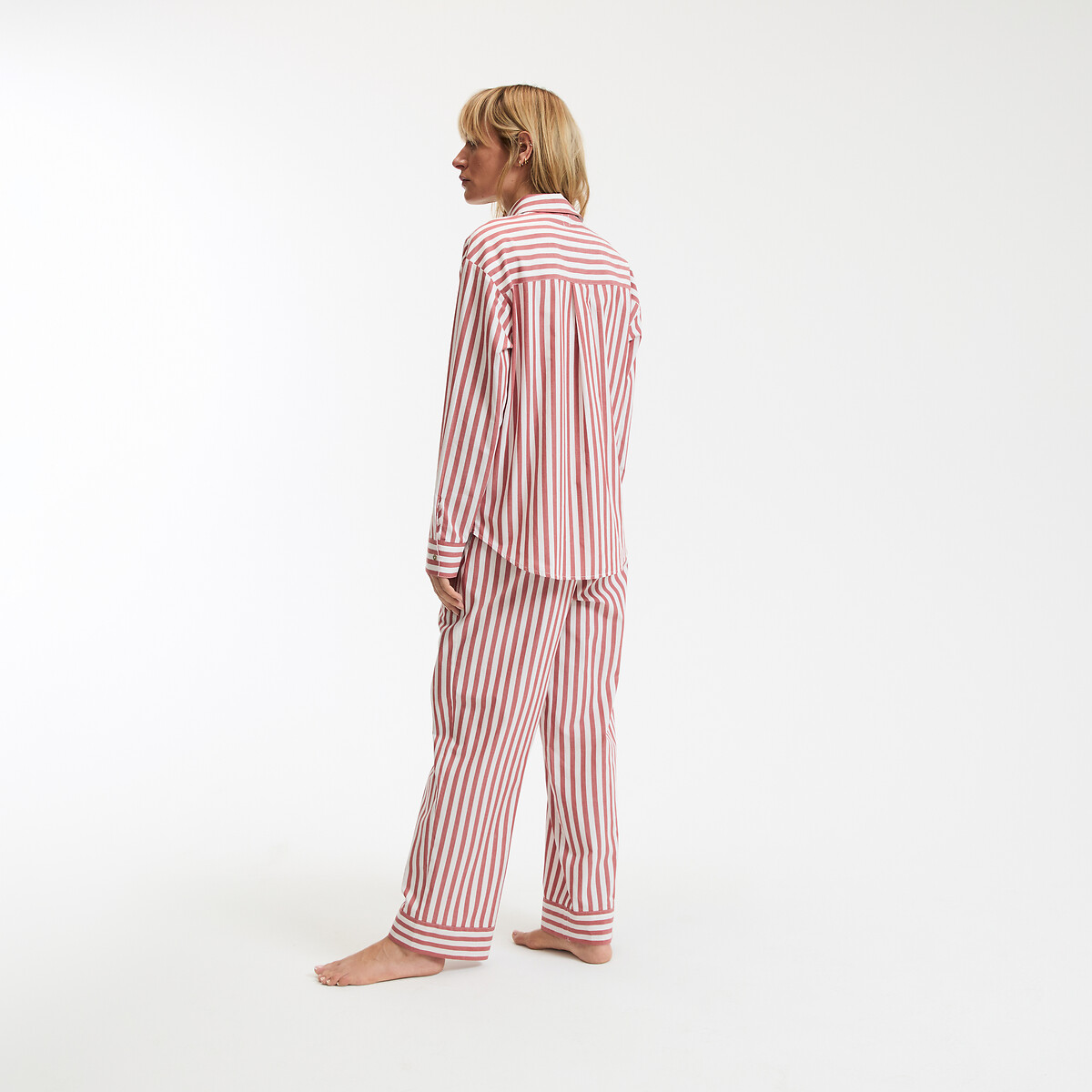COLEÇÕES LA REDOUTE<br>Pijama Gestreepte em popeline, Signature Carlita