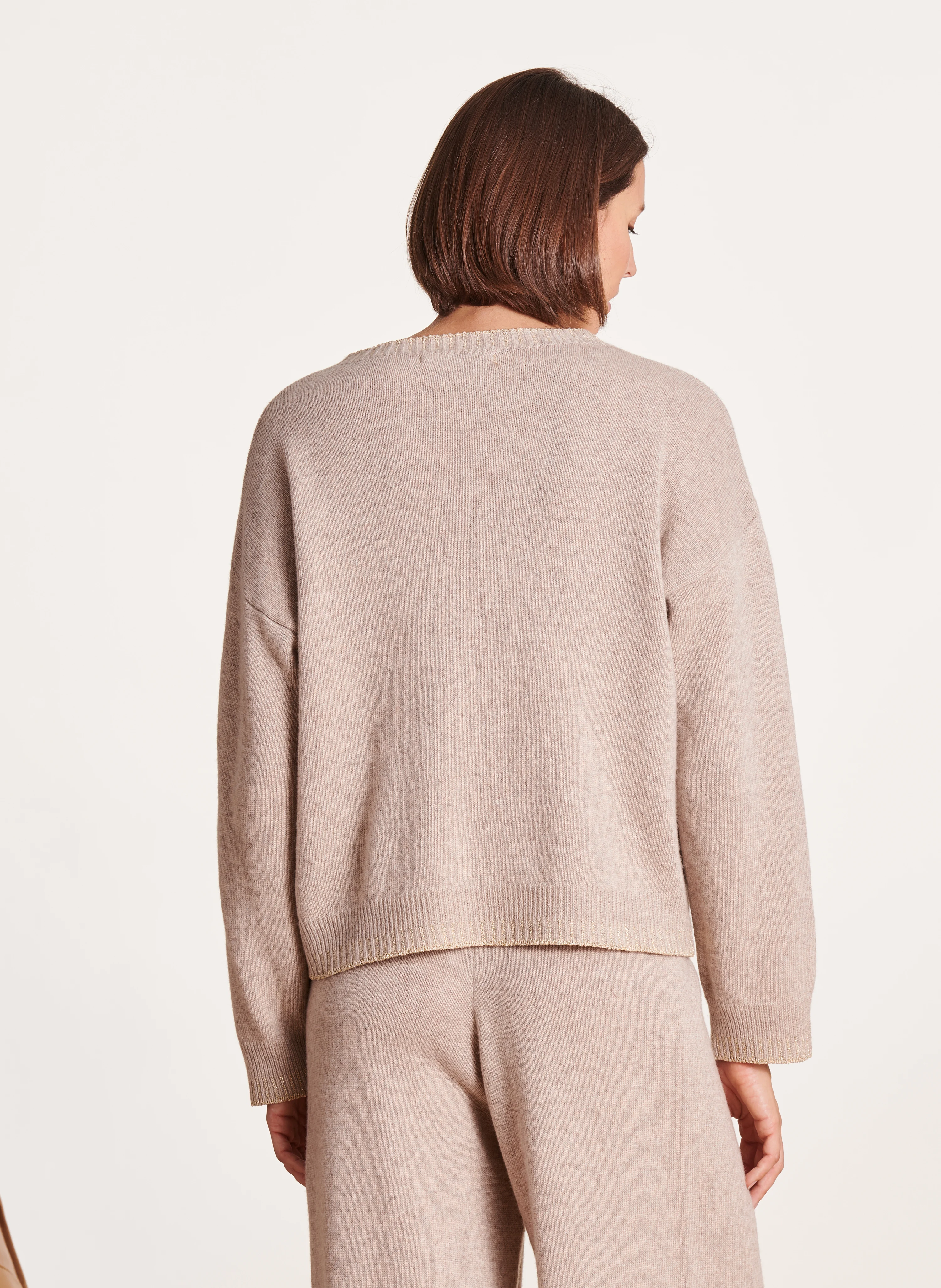 Pull oversize en maille | Beige