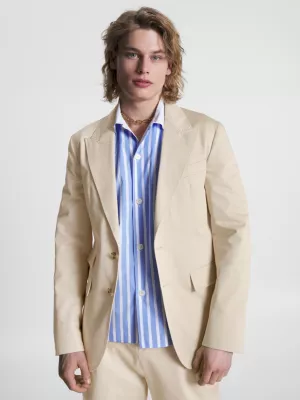 Blazer chino de abotoamento simples