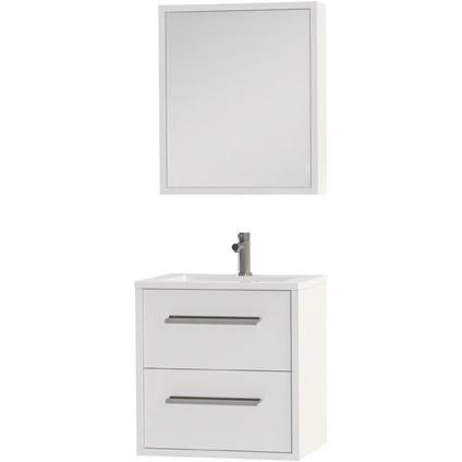 Tiger Boston badmeubel met spiegelkast en witte wastafel 60cm wit