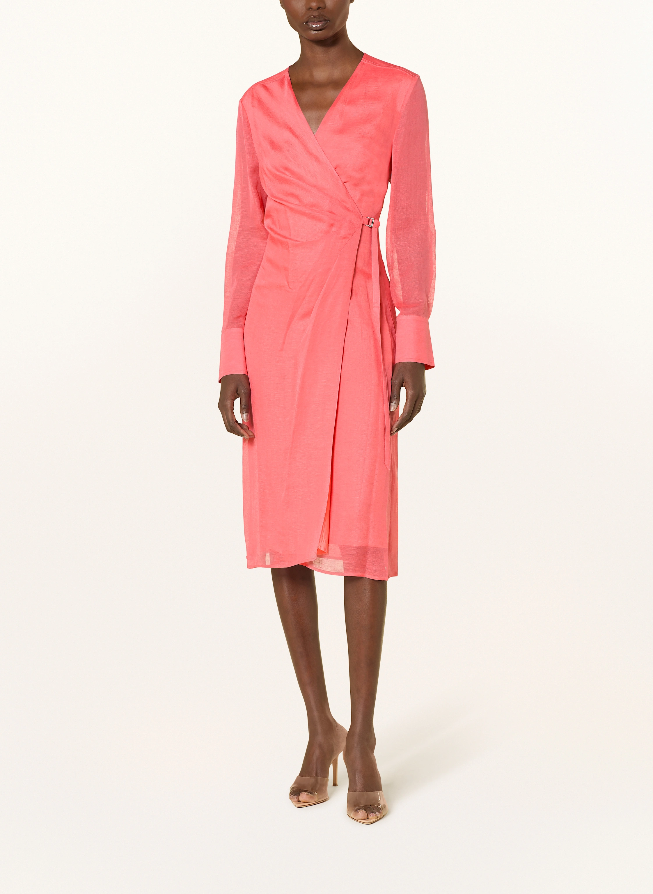 BOSS Wickelkleid DOSALA mit Leinen