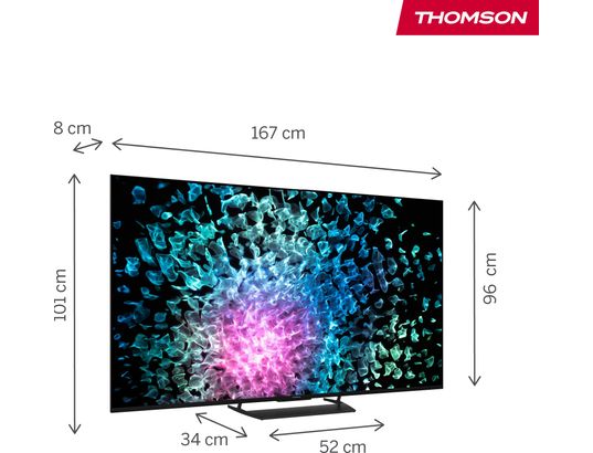 THOMSON - TV Mini LED 4K 164 cm 75MG7C15 Google TV - QD-Mini LED