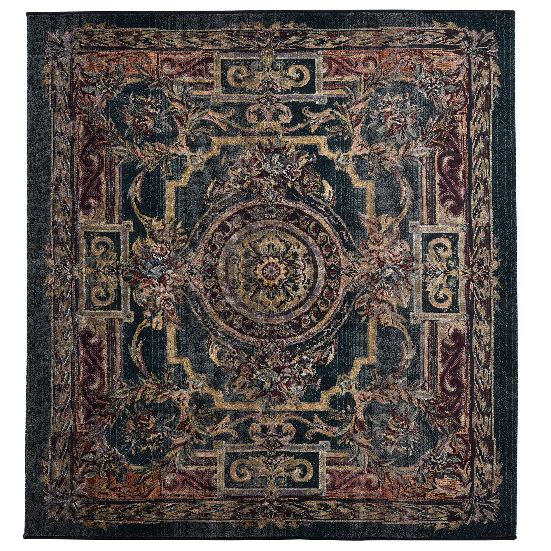 Orient-Teppich GABIRO - grün - 160x160 cm