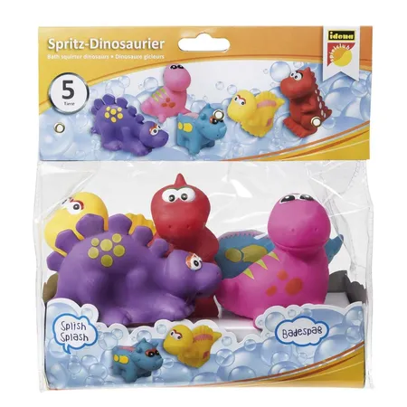 Idena Spritz-Dinosaurier Badetier, 5-teilig