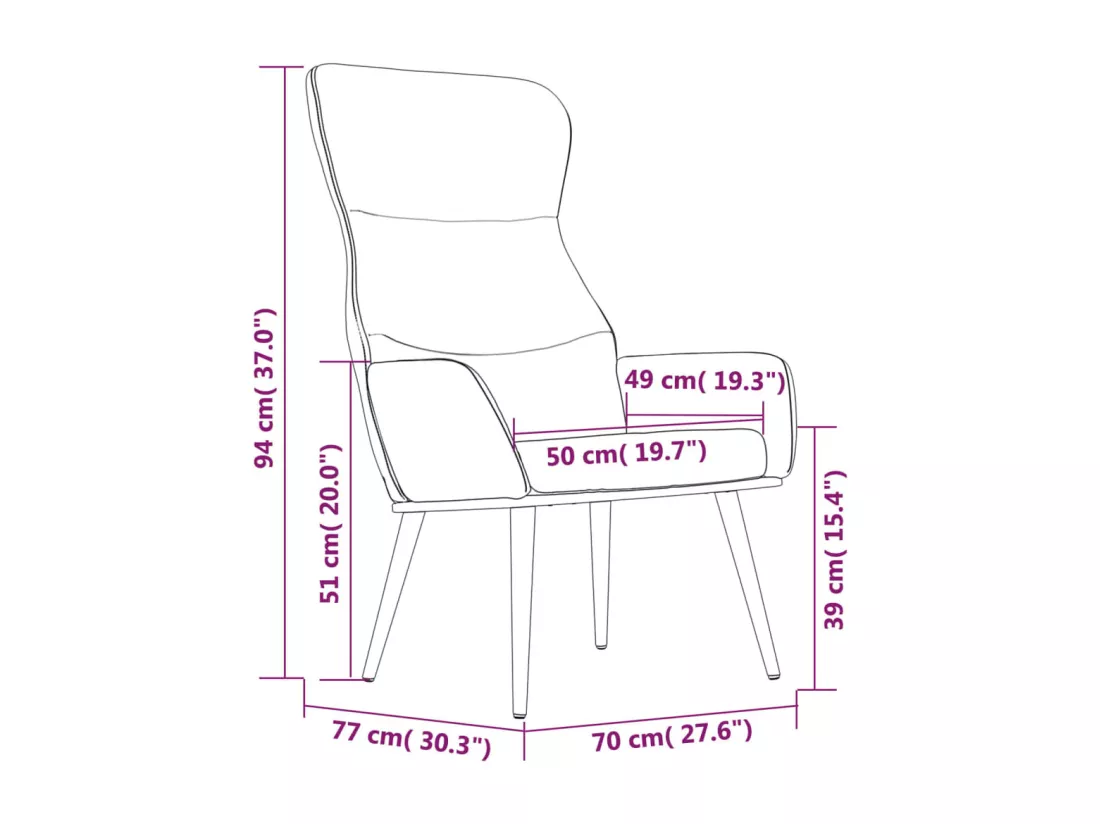 Fauteuil inclinable Vert foncé Tissu