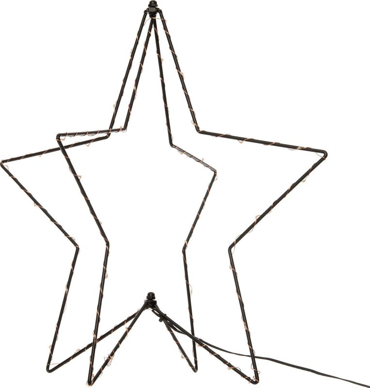 Kerstster - 3D - 51 cm - Warm Wit - 60 LED's