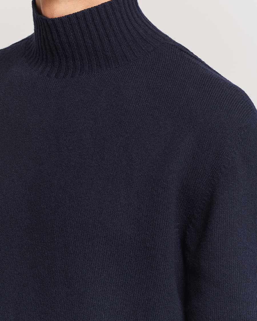 NN07 Clark Wool Knitted Polo Navy Blue