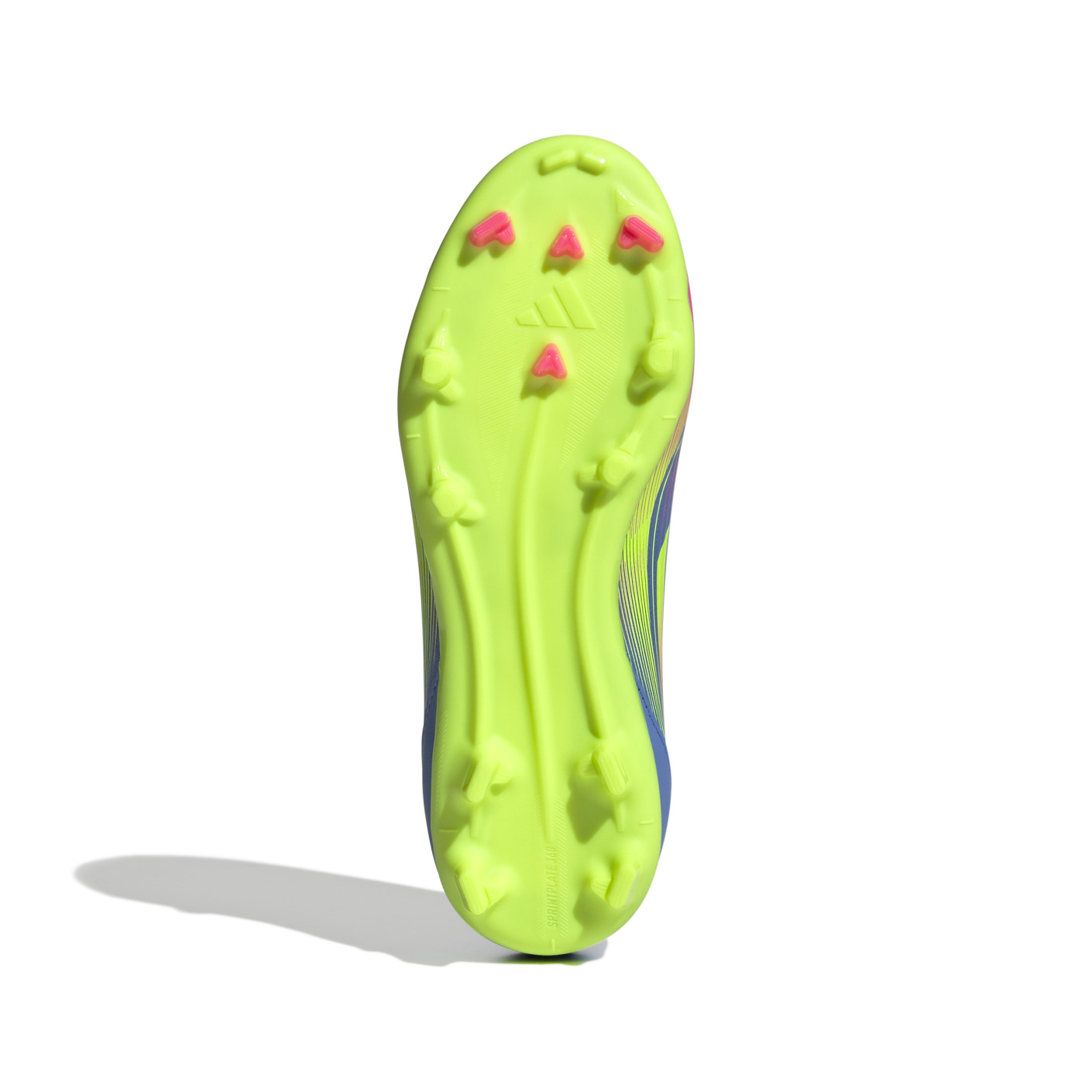 Adidas F50 League Veterloze Gras / Kunstgras Voetbalschoenen (MG) Kids Blauw Neongeel Roze