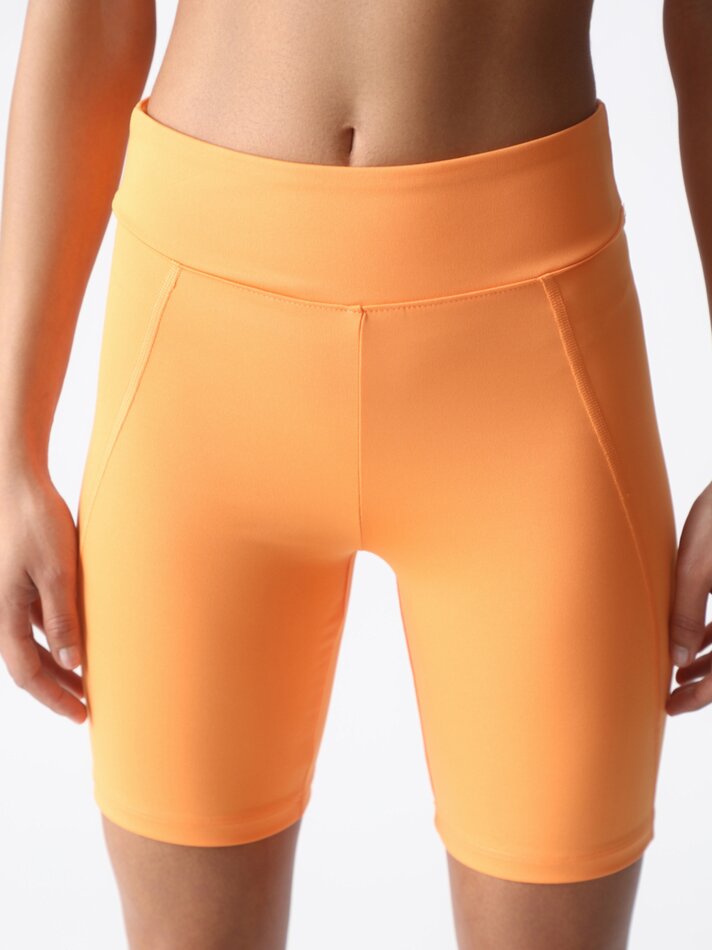 Calça Legging Esportiva para Ciclismo - Tamanho Médio Laranja