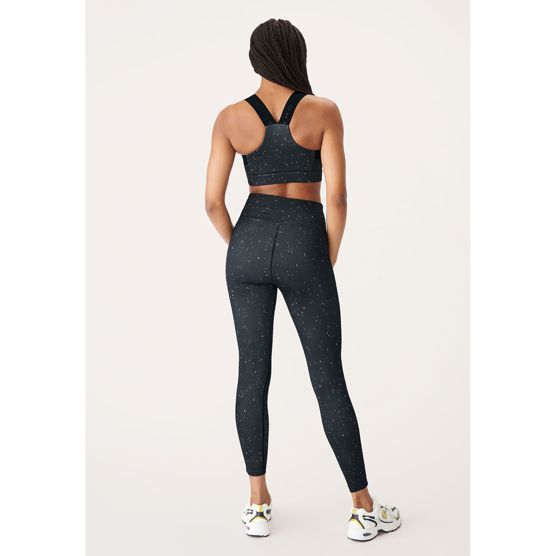 Röhnisch Kay Printed Hardloopbroek Lang Zwart Dames