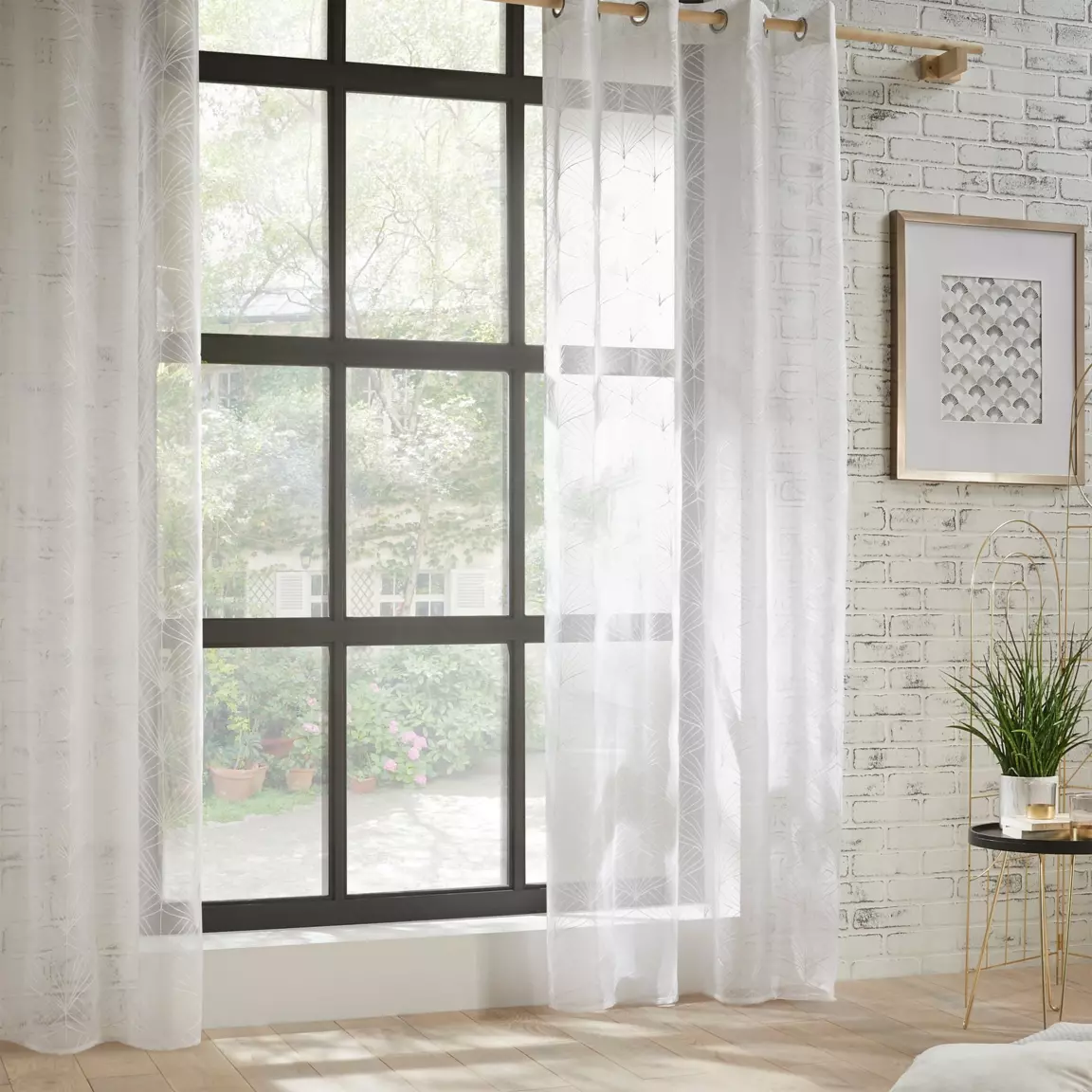 Voilage oeillets (140 x 240 cm) Mia Blanc