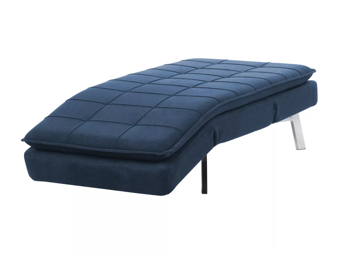 Chaise longue en tissu bleu marine LOIRET